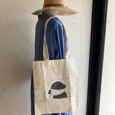 undyed+/アンダイドプラス　脇阪克二さん　チョビット君トートバッグ　「so sleepy」