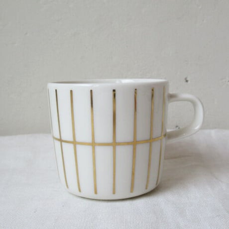 marimekko coffee cup / OIVA TIILISKIVI マリメッコ 　コーヒーカップ　ティイリスキヴィ　ホワイト×ゴールド
