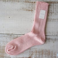 fog linen work フォグリネンワーク　リネンミドルゲージリブソックス（靴下）　ブロッサム