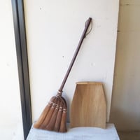高田耕造商店 シュロのやさしいほうき焼檜（やきひのき）短柄と天然木ちりとり大　セット　日本製　国産品