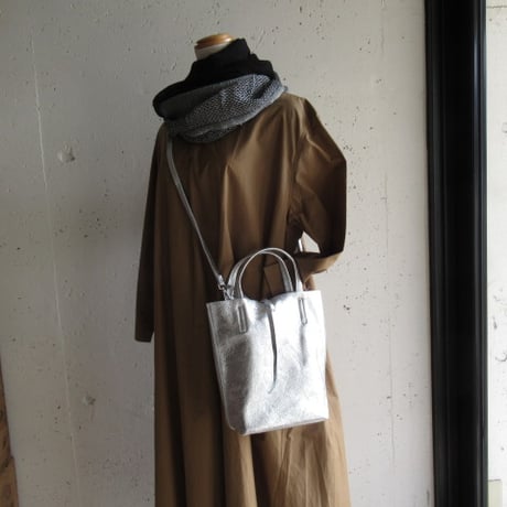 MARLON FIRENZE / マーロンフィレンツェ　 2way Mini Tote Bag With Pouch 色：シルバー