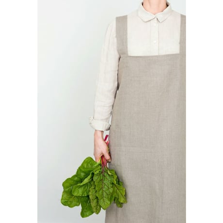 fog linen work/フォグリネンワーク　リネン スクエアクロスエプロン 　ナチュラル
