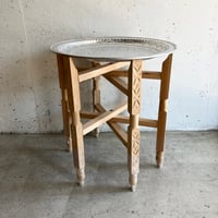モロッコラウンドトレーテーブルL（折りたたみ可能）