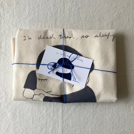 undyed+/アンダイドプラス　脇阪克二さん　チョビット君トートバッグ　「so sleepy」