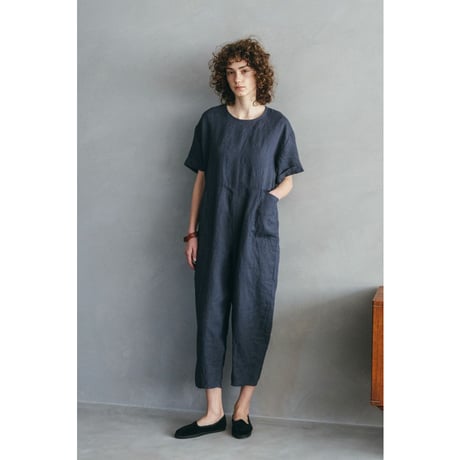 foglinenwork ベック　ジャンプスーツ　アシェ ルミ ジャンプスーツ ブラック | fog linen work