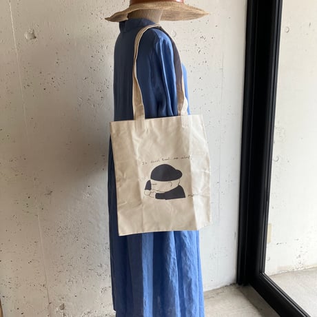 undyed+/アンダイドプラス　脇阪克二さん　チョビット君トートバッグ　「so sleepy」