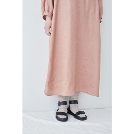 fog linen work フォグリネンワーク　リネンミドルゲージリブソックス（靴下）　ナチュラル
