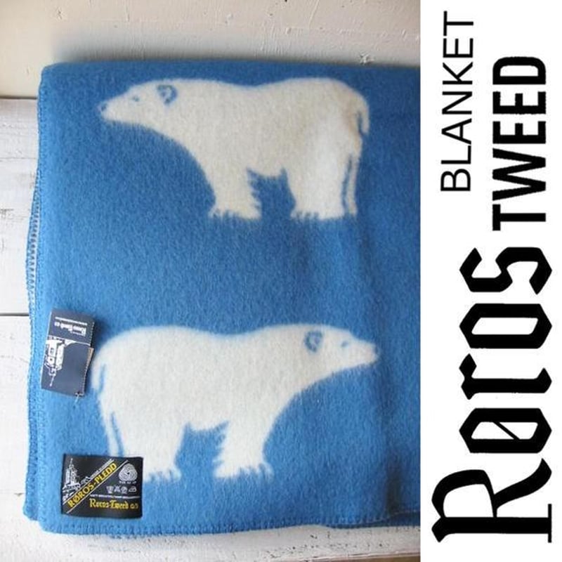 ROROS TWEED / ロロス ツイード ブランケット isbjorn BLUE / アイ