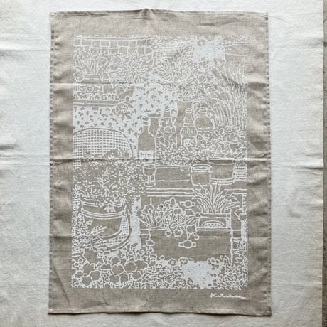 undyed+/アンダイドプラス　脇阪克二さんキッチンクロス  「garden」