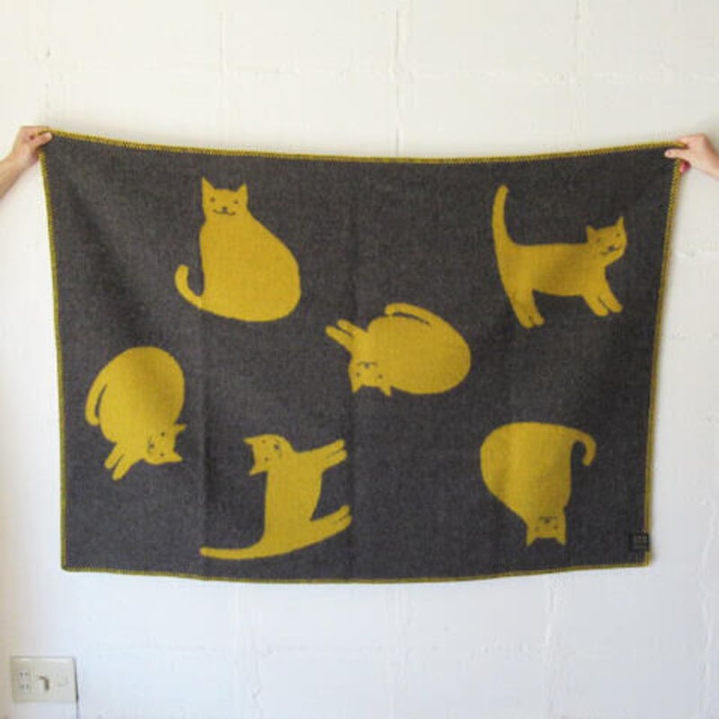 ROROS TWEED /ロロスツイードブランケット ガット グレー・イエロー