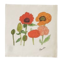 fog linen work/　ISABELLE BOINOT　イザベルボワノ/ミニハンカチ　 NO.10 ポピー