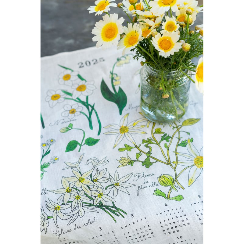 flowerページ うれしい花束」／リネンカレンダー2026（イザベル ボワノ） | MWL STORE