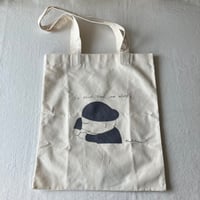 undyed+/アンダイドプラス　脇阪克二さん　チョビット君トートバッグ　「so sleepy」