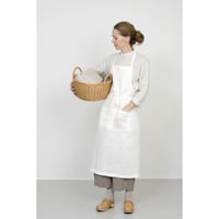 fog linen work/フォグリネンワーク　 リネンフルエプロン 　色：ホワイト