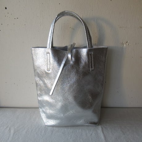 MARLON FIRENZE / マーロンフィレンツェ　 2way Mini Tote Bag With Pouch 色：シルバー