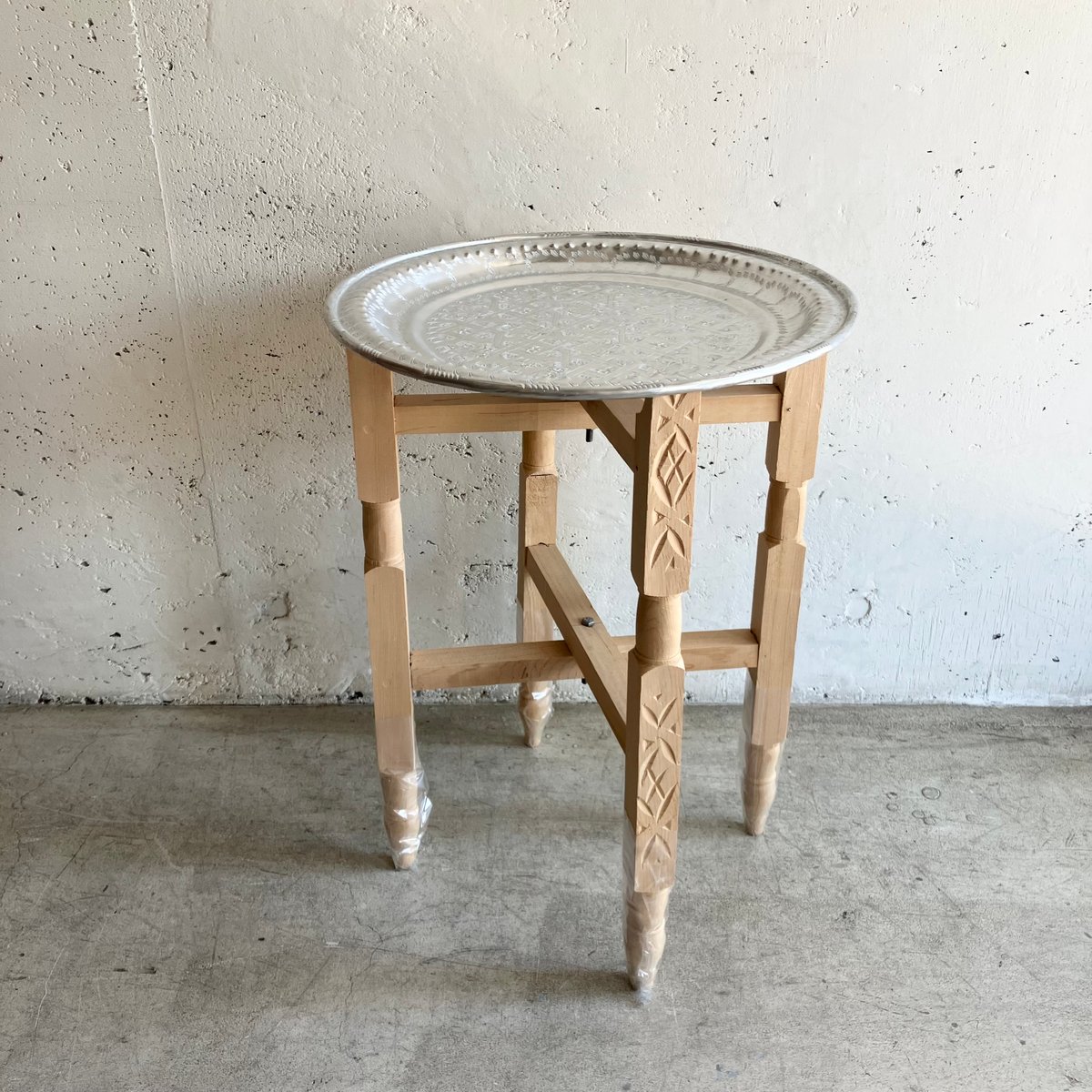 モロッコテーブル モロッコラウンドトレーテーブルS（折りたたみ可能） | AKI