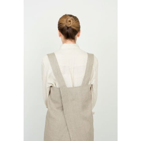 fog linen work/フォグリネンワーク　リネン スクエアクロスエプロン 　ナチュラル