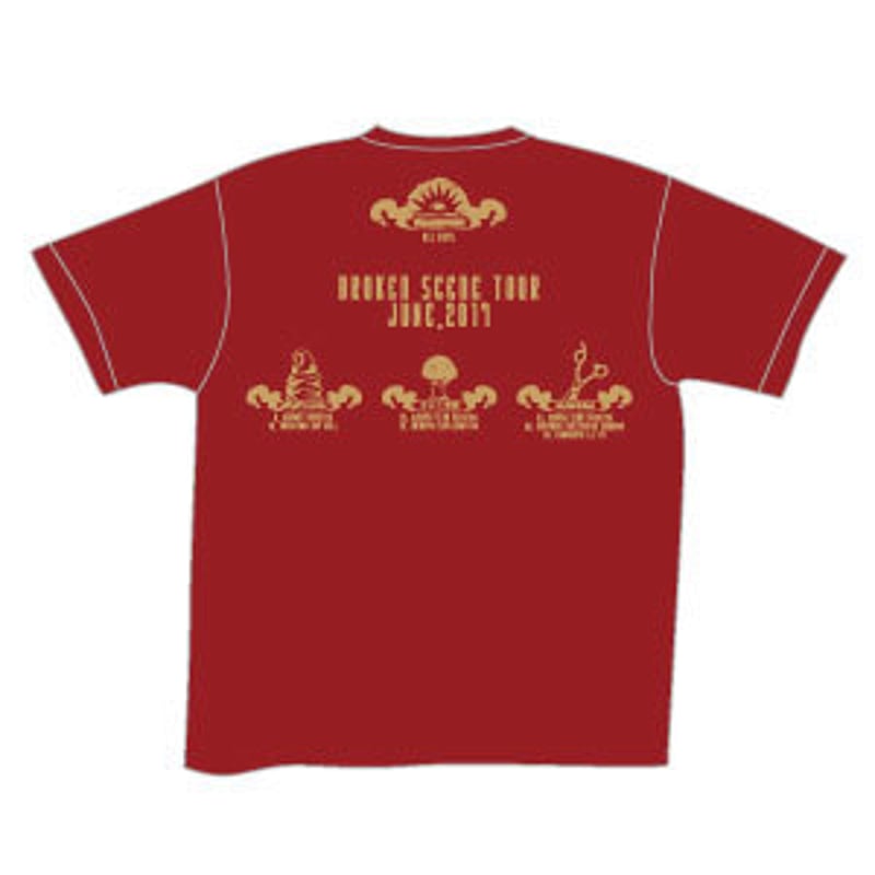 【関税込み】Song for the Mute バーガンディ Tour Rome Tシャツ BROKEN SCENE TOUR Tシャツ/バーガンディ | STRAIGHTENER