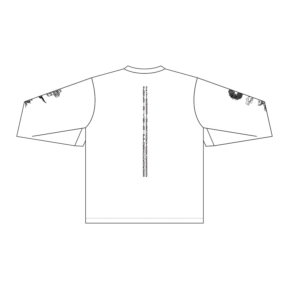 25TH ANNIVERSARY ROCK BAND Long Sleeve Tee（WHIT