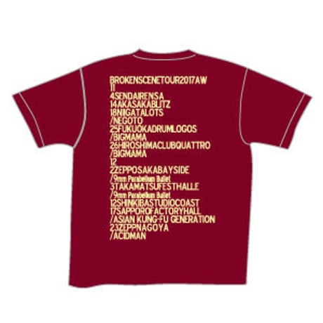 BROKEN SCENE TOUR AW TOUR Tee/ﾊﾞｰｶﾞﾝﾃﾞｨ