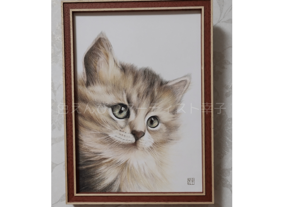 猫の色鉛筆画 B5 | 写真を越える？色鉛筆画