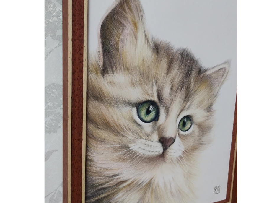 猫の色鉛筆画 B5 | 写真を越える？色鉛筆画