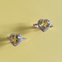 Citrine Heart ring /SV925