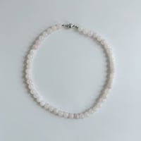 gem necklace / clear pink