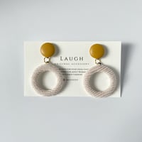 Leather × corduroy hoop