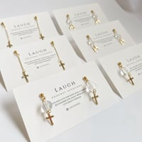 Brass charm earrings