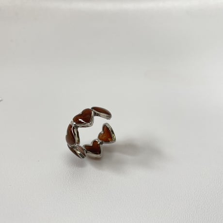 Brown heart ring