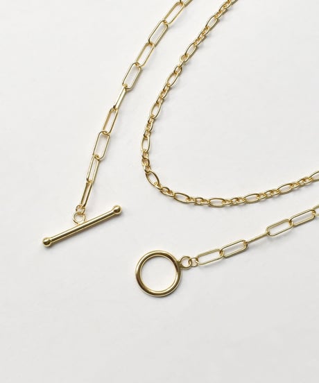 necklace-a02104　 SV925 Double Line Mantel Necklace