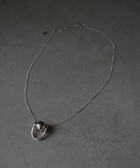 necklace-a02021　SV925 Ball U Necklace