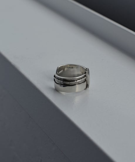 ring-a02075　SV925 Center Double Line Ring