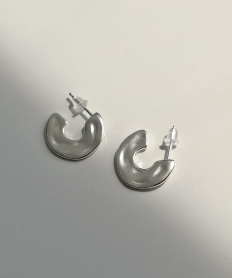 pierce-a02129　SV925 Flat Hoop Silver Pierce