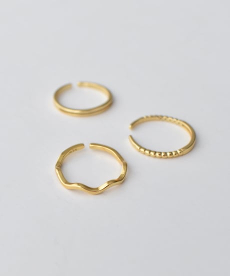 ring-a02126　SV925 Three Design Set Ring