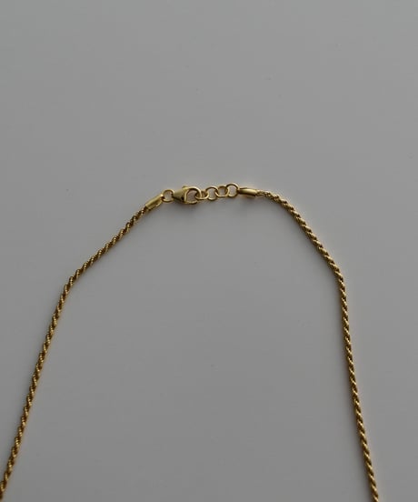 necklace-a02044　SV925 Rope Necklace Gold