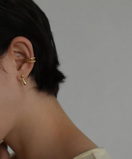 earcuff-a02016　SV925 2Line Rope Earcuff