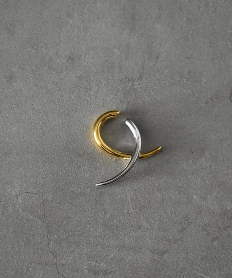 earcuff-a02015　SV925 Cross Bicolor Earcuff