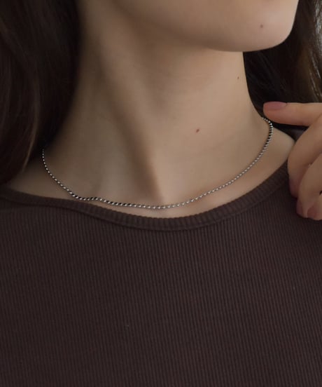 necklace-a02008　SV925 Flat Chain Necklace