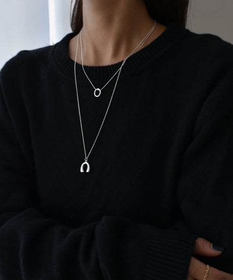 necklace-a02086　SV925 Double Symbol Necklace
