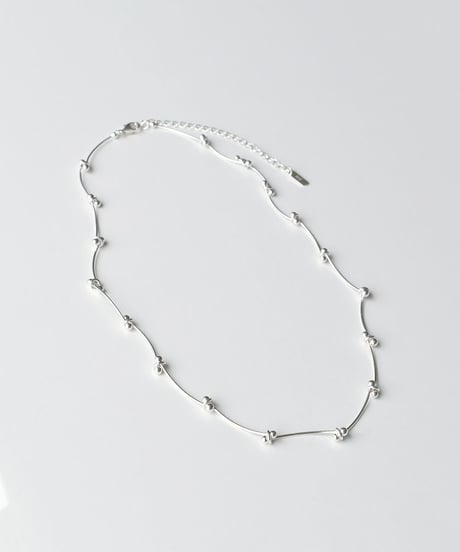 necklace-a02103　SV925 Wave Line Necklace