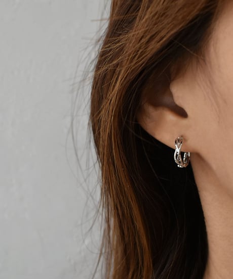 pierce-a02105　SV925 Cross Hoop Pierce