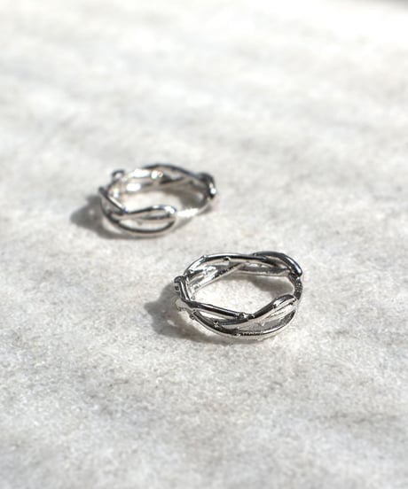 pierce-a02105　SV925 Cross Hoop Pierce