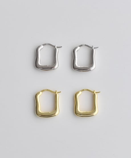 pierce-a02080　SV925 Square Hoop Pierce