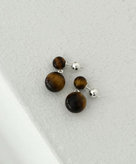pierce-a02149　SV925  Tiger's eye Pearl Pierce