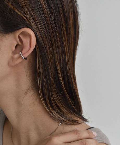 earcuff-a02031　SV925 Distorted Square Earcuff