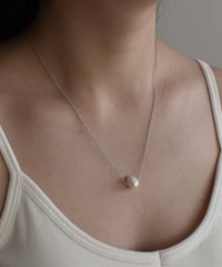 necklace-a02064　SV925 Large Drop Pearl Necklace