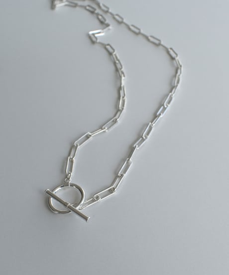necklace-a02070　SV925 Square Chain Mantel Necklace