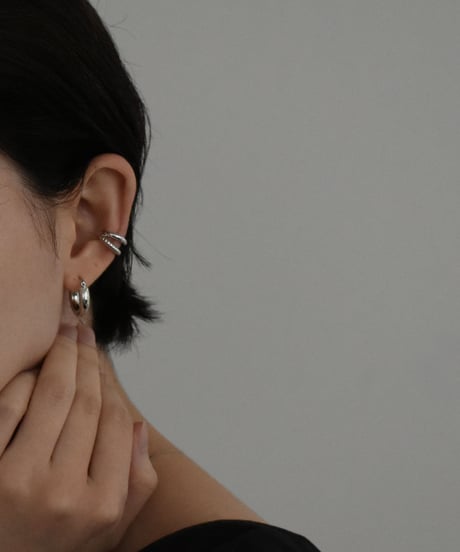 earcuff-a02016　SV925 2Line Rope Earcuff